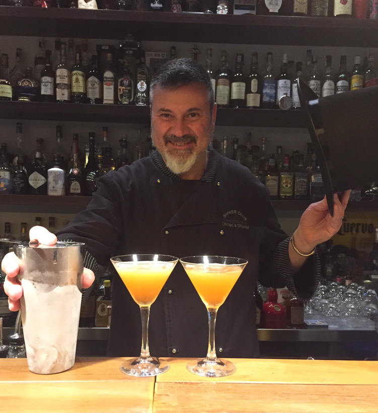 Daiquir Normanno by Joy Filled Bartender Preparing Alcoholic Drink.